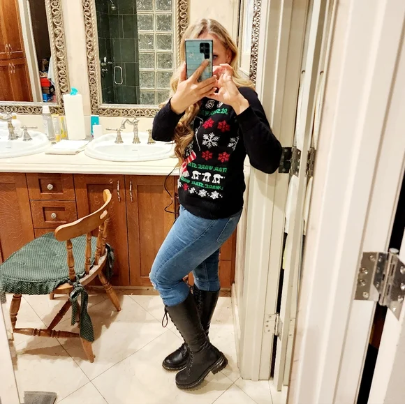 Edgy Cool Steve Madden Black Leather Lace-up Boots - Picture 7 of 9